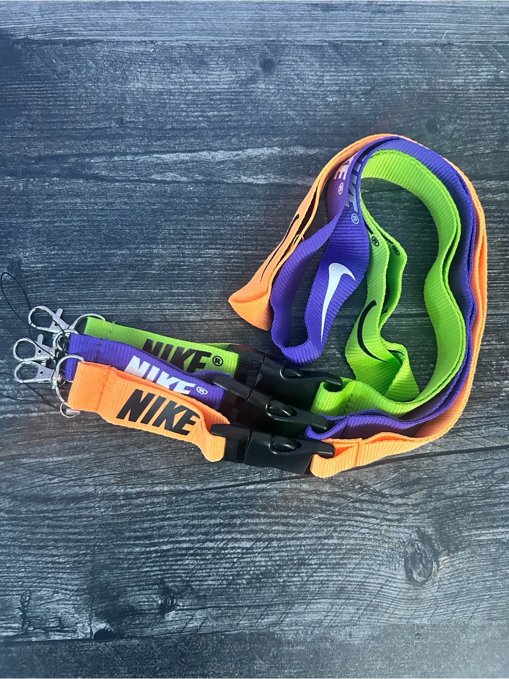 Nike Lanyard Set - Orange, Purple, Green